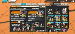Conta one piece bounty rush (Rank 44, 3 ex 100, Sup 150, med OPBR