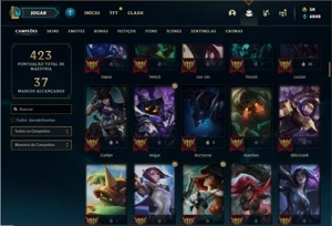 Conta ouro 4 com 121 Champs e 56 Skins + 2 Fragmentos - League of Legends LOL