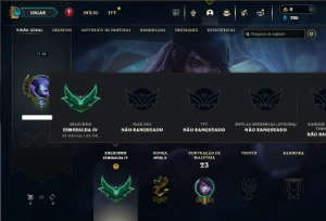 Esmeralda 4 com 40 Champs e 3 Skins + 1 Fragmento - League of Legends LOL