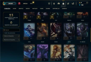 Esmeralda 4 com 40 Champs e 3 Skins + 1 Fragmento - League of Legends LOL