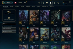 Esmeralda 4 com 40 Champs e 3 Skins + 1 Fragmento - League of Legends LOL