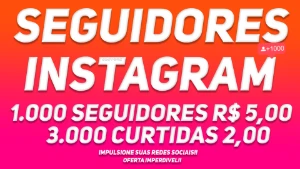 Instagram 1.000 seguidores por apenas R$ 5,00 - Social Media