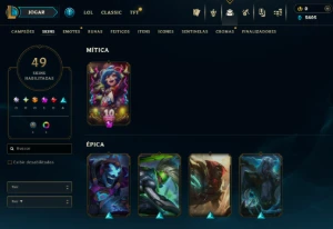 [Entrega Automática] Lol Ferro, 49 Skins, Skin Mítica, à mão - League of Legends