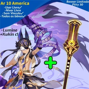 Cyno + Arma Assinatura, sem Usuario e Aniversário! - Genshin Impact