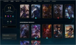 Conta Smurf platina 4 com 45 campeões. - League of Legends LOL