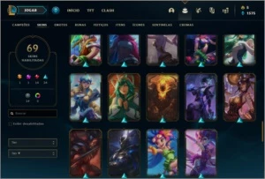 Conta prata 4 com 69 skins e 84 champs - League of Legends LOL