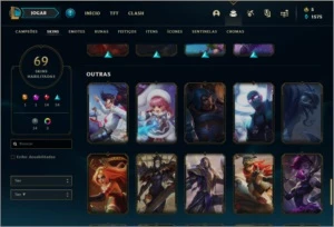 Conta prata 4 com 69 skins e 84 champs - League of Legends LOL