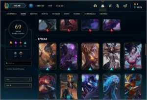 Conta prata 4 com 69 skins e 84 champs - League of Legends LOL