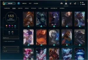 Conta prata 1 com 135 champs e 153 skins ( NIVEL 440 ) - League of Legends LOL