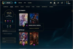 Conta prata 1 com 135 champs e 153 skins ( NIVEL 440 ) - League of Legends LOL