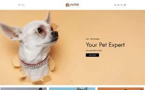 Pater Tema Responsivo Shopify 2.0 PetShop Ração Site WP - Others