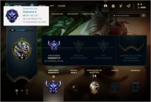Conta diamante 4 com 3 skins e 25 champs ( 61% de Winrate) - League of Legends LOL