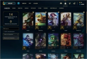 Conta diamante 4 com 3 skins e 25 champs ( 61% de Winrate) - League of Legends LOL