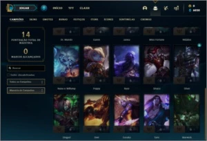 Conta diamante 4 com 3 skins e 25 champs ( 61% de Winrate) - League of Legends LOL