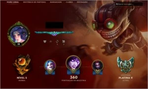 CONTA DE LEAGUE OF LEGENDS (PLATINA) LOL