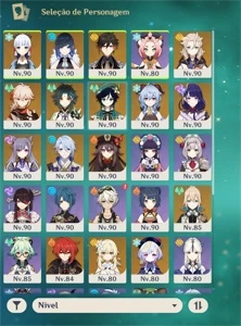15 PERSONAGENS T5 AYAKA,GANYU,HUTAO,KAZUHA + 10 ARMAS T5 - Genshin Impact