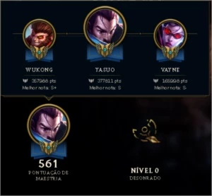 Conta LoL (lvl 162 - League of Legends