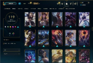 Platina 4 com 150 Champs e 119 Skins ( MID / JG / ADC ) - League of Legends LOL