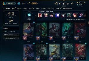 Platina 4 com 150 Champs e 119 Skins ( MID / JG / ADC ) - League of Legends LOL