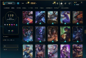 Platina 4 com 150 Champs e 119 Skins ( MID / JG / ADC ) - League of Legends LOL