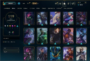 Platina 4 com 150 Champs e 119 Skins ( MID / JG / ADC ) - League of Legends LOL