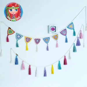 Varal de Bandeirinhas Pastel - Artesanato e Personalizados