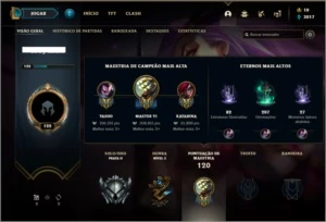 Conta prata 2 com 53 champs e 29 skins, 200k de master - League of Legends LOL