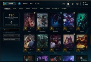 Conta prata 2 com 53 champs e 29 skins, 200k de master - League of Legends LOL