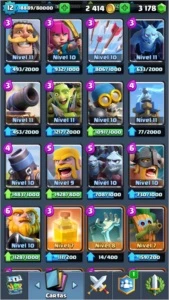 Clash Royale - XP 12 - 3178 Gemas - Arena 11 - Liga 1
