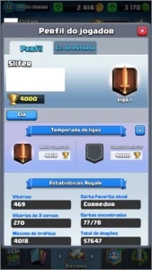 Clash Royale - XP 12 - 3178 Gemas - Arena 11 - Liga 1