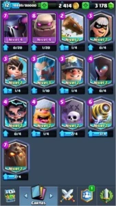 Clash Royale - XP 12 - 3178 Gemas - Arena 11 - Liga 1