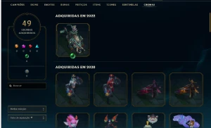 Conta LOL  - 847 Skin - LVL 501 - Todos os Campeões - League of Legends