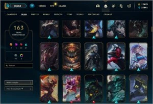 CONTA LEAGUE OF LEGENDS LEVEL 273 + 13K RP + 160 SKINS LOL