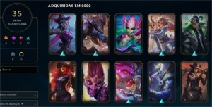 Conta plat 3 mmr mestre 65% win rate main ADC, SÓ SKIN DAORa - League of Legends LOL