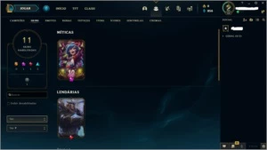 ContaLol mmr platina - 40 frag. skins epic + lendarias - League of Legends