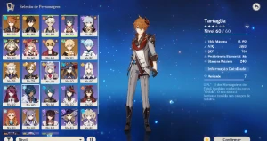 Ar55 Childe,Zhongli,Albedo,Mona,Keqingc,Harpa Celestial,Falc - Genshin Impact