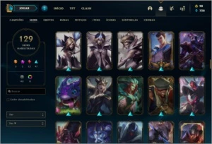 Conta Ouro 1 com RYZE TRIUNFANTE e Akali Prestigio. - League of Legends LOL