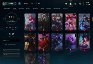 Conta Ouro 1 com RYZE TRIUNFANTE e Akali Prestigio. - League of Legends LOL