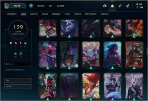 Conta Ouro 1 com RYZE TRIUNFANTE e Akali Prestigio. - League of Legends LOL