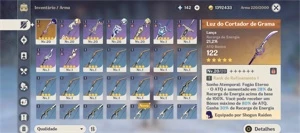 Shogun + Cortador de Grama e 100 dias de benção - Genshin Impact
