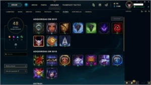 CONTA LEAGUE OF LEGENDS - PRATA 1 - 34 CHAMPS - 4 SKINS LOL
