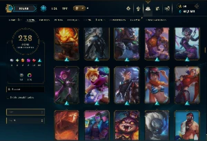 Platina 3 com TODOS os Champs e 238 Skins ( ADC / SUP ) - League of Legends LOL
