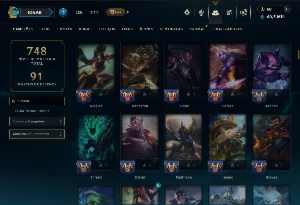 Platina 3 com TODOS os Champs e 238 Skins ( ADC / SUP ) - League of Legends LOL