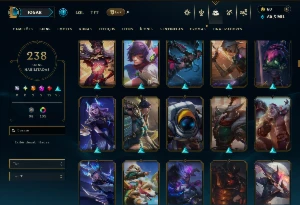 Platina 3 com TODOS os Champs e 238 Skins ( ADC / SUP ) - League of Legends LOL