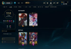 Platina 3 com TODOS os Champs e 238 Skins ( ADC / SUP ) - League of Legends LOL