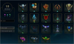 CONTA LEAGUE OF LEGENDS DIAMANTE C/107 SKINS LOL
