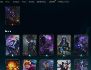 Conta com skin Ahri Lenda Imortalizada com Assinatura 60K RP - League of Legends LOL