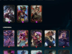 Conta com skin Ahri Lenda Imortalizada com Assinatura 60K RP - League of Legends LOL