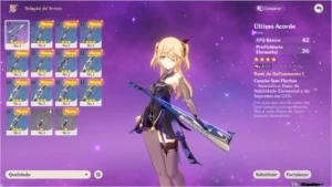 GENSHIN IMPACT /NA /AR 7  JEAN  FISCHL /XIANG 2X/ E ARCO 4*