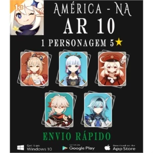 Conta Starter [NA] AR10 - Genshin Impact ✨
